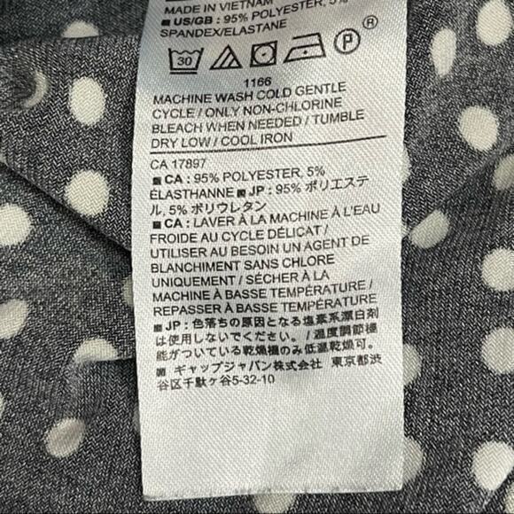 Banana Republic Drop Gather Waist Black & White Polka Dot Dress NWOT Size S - Picture 9 of 11